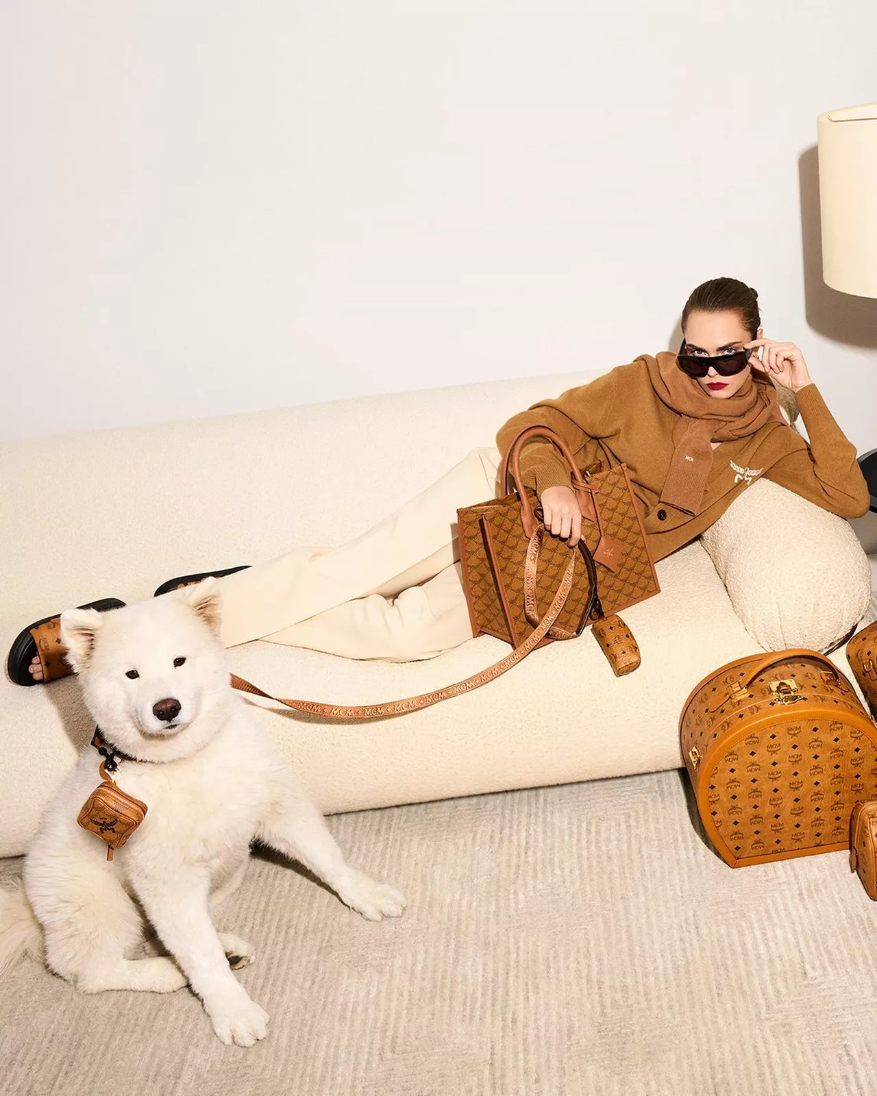 English model and actress Cara Delevingne is the star of the luxury brand's spring/summer 2024 campaign. Image credit: MCM