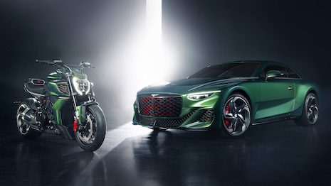 The limited-edition Ducati Diavel for Bentley series. Image courtesy of Bentley Motors