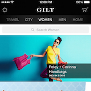 Gilt's mobile app for iPhone