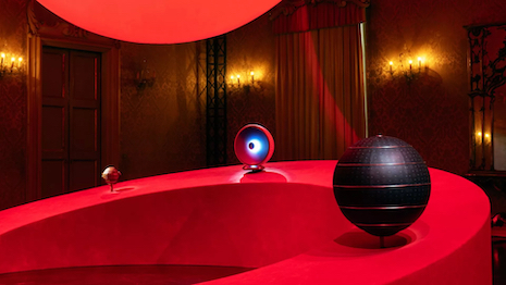 The seven-object MCM Wearable Casa exhibition, created in collaboration with Atelier Biagetti and curated by Maria Cristina Didero, sought to challenge traditional interior design concepts, debuting on April 14, 2024, at Milan Design Week. Image credit: MCM