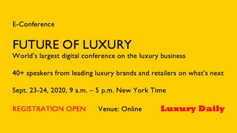 Luxury Daily, with its Future of Luxury eConference, is hosting 40+ speakers from leading luxury brands, retailers, market researchers, agencies and publishers to share ideas and strategy on how to chart a course for the future as marketers adapt to consumer behavior. Please register now